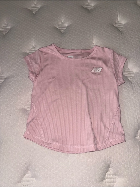 New Balance Tops - New Balance Light Pink Ribbed Short Sleeve Tee